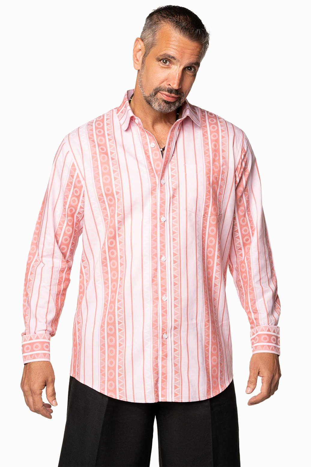 rose brick; rose-brick men's short sleeve dress shirt.